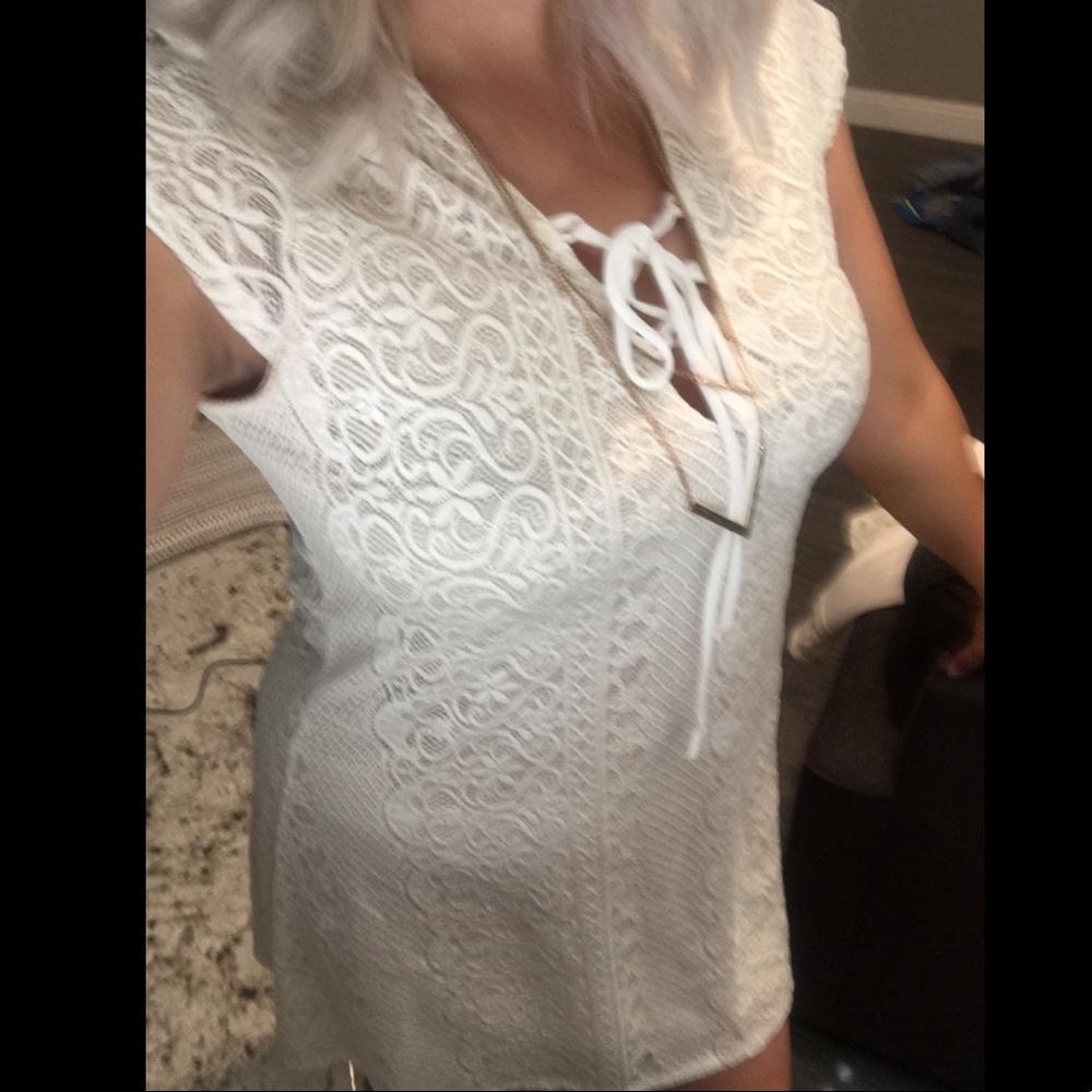 Cream lace dress